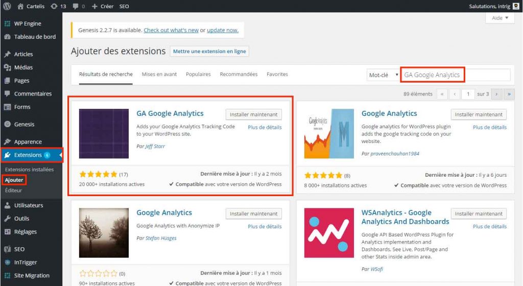 google-analytics-wordpress-install